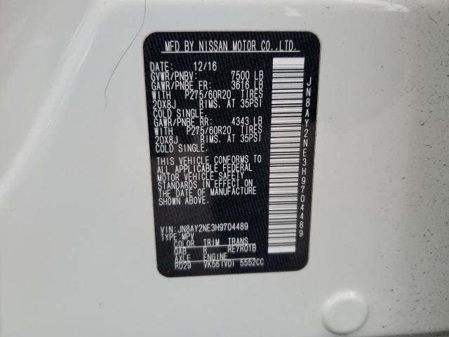 JN8AY2NE3H9704489 Nissan Armada Platinum