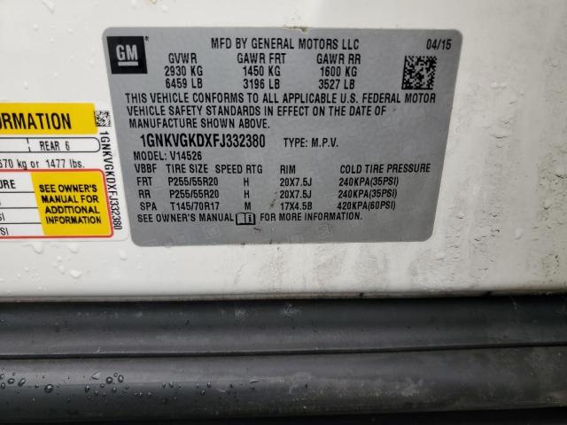 1GNKVGKDXFJ332380 Chevrolet Traverse Lt