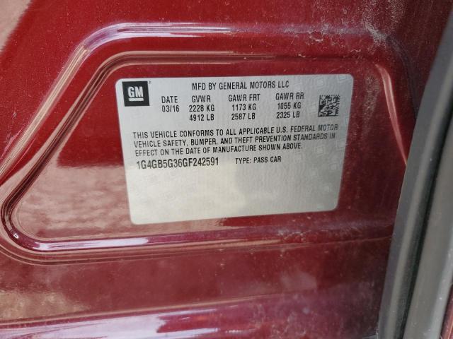 1G4GB5G36GF242591 Buick Lacrosse