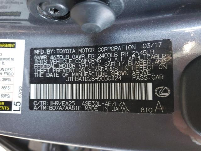 JTHBA1D28H5050424 Lexus IS 200T