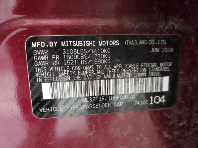 ML32F3FJ1HHF09574 Mitsubishi Mirage G4 Es