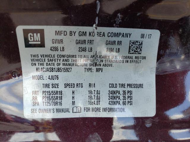 KL4CJASB1JB515927 Buick Encore Preferred