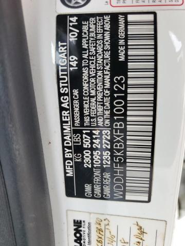 WDDHF5KBXFB100123 Mercedes-Benz E 350