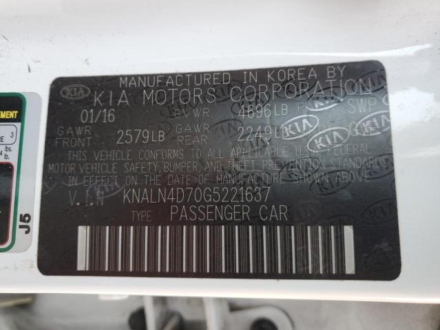 KNALN4D70G5221637 KIA Cadenza Luxury