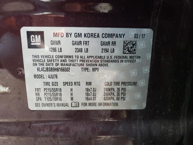 KL4CJBSB9HB166502 Buick Encore Preferred Ii