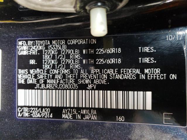 JTJBJRBZ9J2080035 Lexus NX 300H
