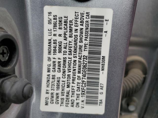 19XFC2F74GE062732 Honda CIVIC EX