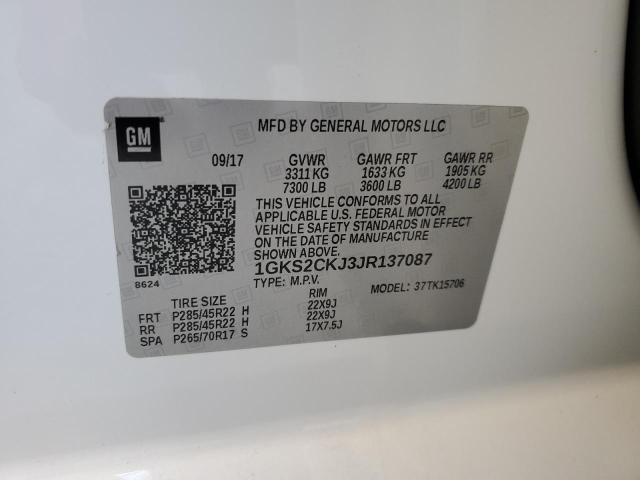 1GKS2CKJ3JR137087 GMC YUKON DENALI