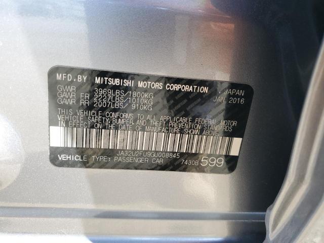 JA32U2FU9GU008845 Mitsubishi LANCER ES