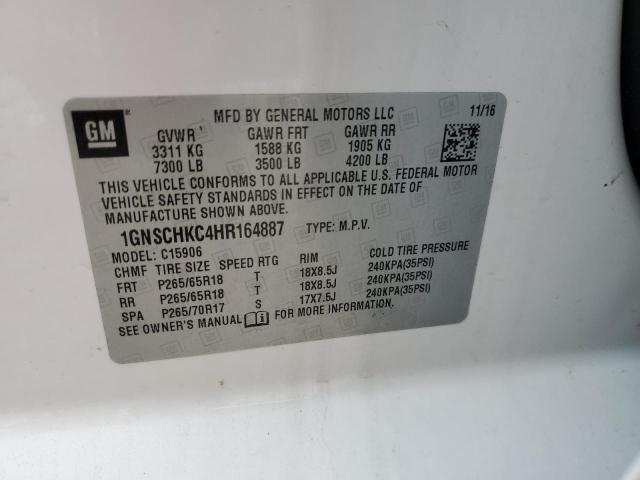 1GNSCHKC4HR164887 Chevrolet Suburban C1500 Lt