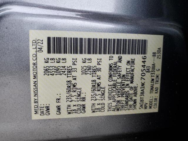 5N1BT3BA1NC705446 Nissan ROGUE SV