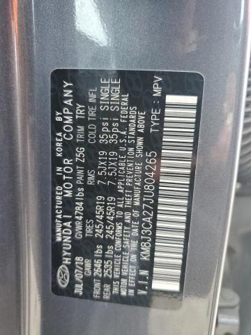 KM8J3CA27JU804265 Hyundai Tucson Value