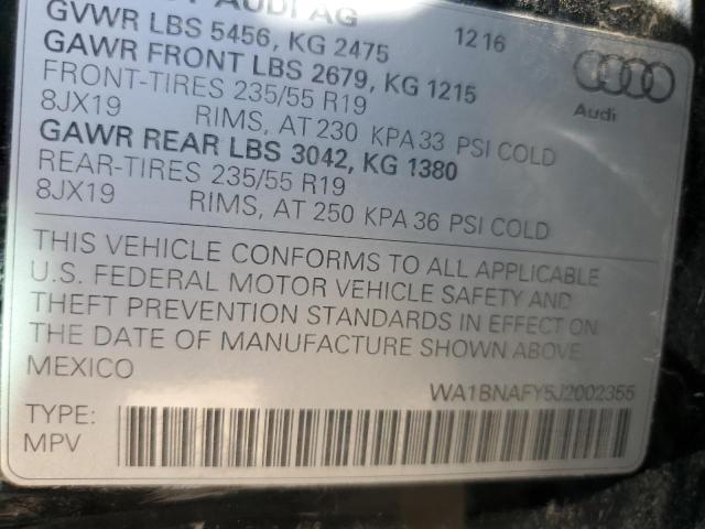 WA1BNAFY5J2002355 Audi Q5 Premium Plus