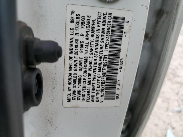 19XFB2F5XFE109701 Honda Civic Lx