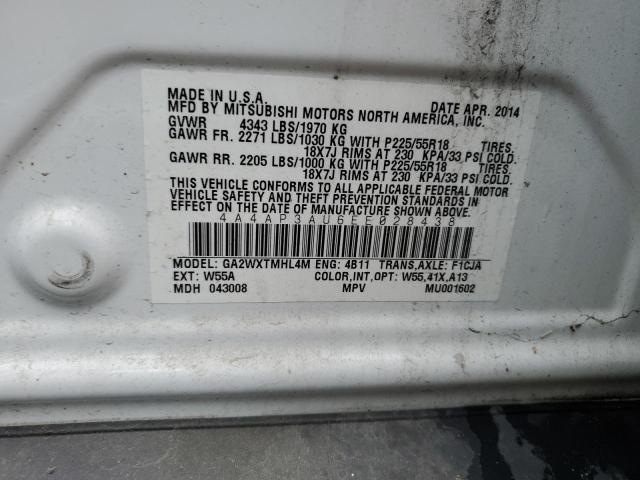 4A4AP3AU6EE028438 Mitsubishi Outlander Sport Es