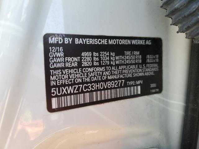 5UXWZ7C33H0V89277 BMW X3 Sdrive28i