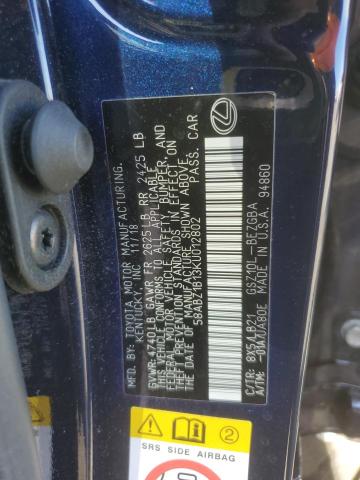 58ABZ1B13KU012802 Lexus ES 350