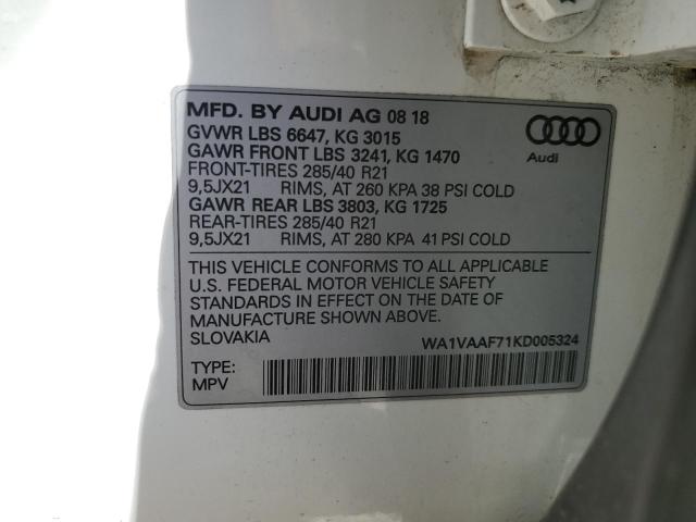 WA1VAAF71KD005324 Audi Q7 Prestige
