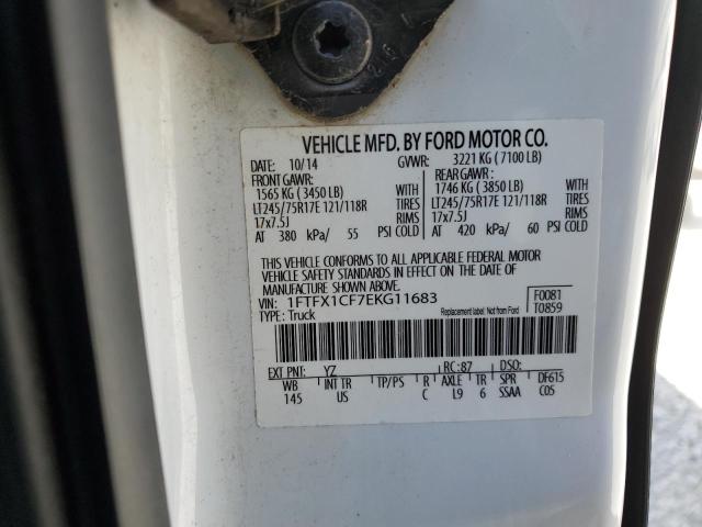 1FTFX1CF7EKG11683 Ford F150 Super Cab