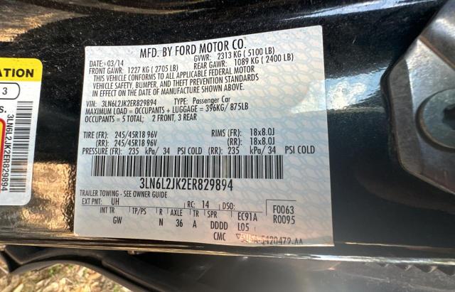3LN6L2JK2ER829894 Lincoln MKZ