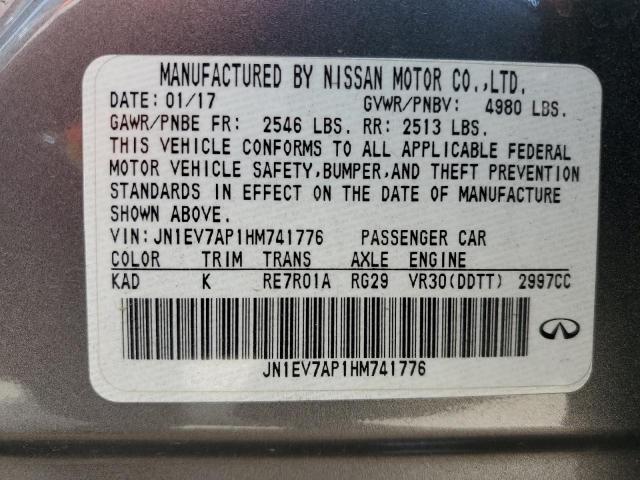 JN1EV7AP1HM741776 Infiniti Q50 Premium