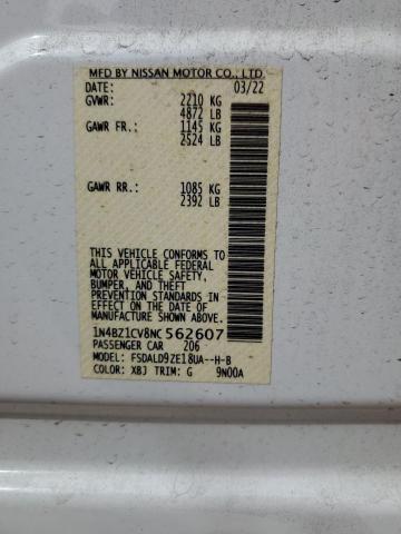 1N4BZ1CV8NC562607 Nissan Leaf Sv Plus