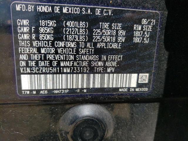 3CZRU5H11MM733192 Honda HR-V SPORT