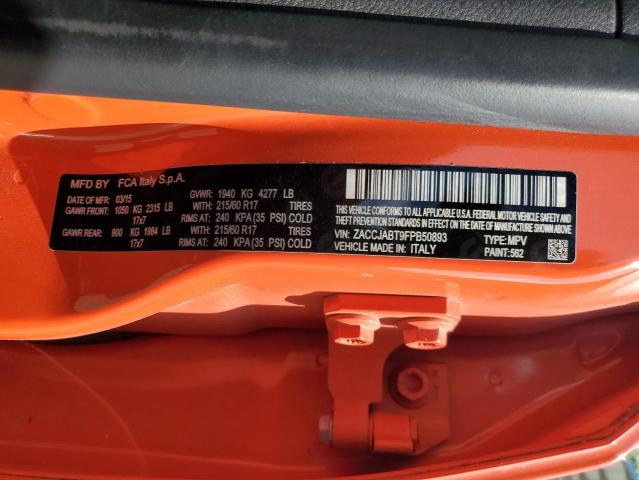 ZACCJABT9FPB50893 Jeep Renegade Latitude