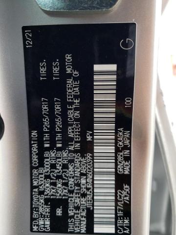 JTERU5JR4N6020399 Toyota 4runner Sr5 Premium