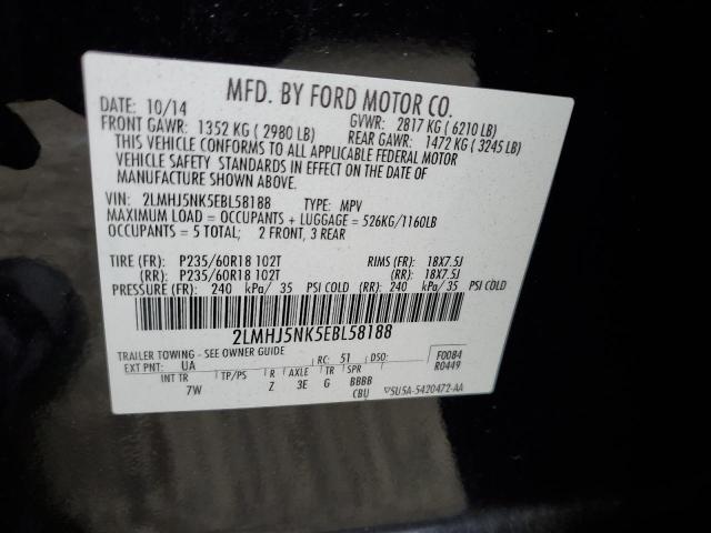 2LMHJ5NK5EBL58188 Lincoln MKT