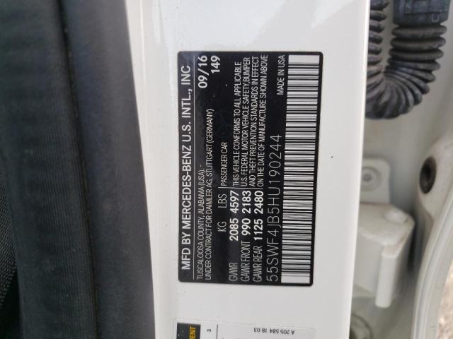55SWF4JB5HU190244 Mercedes-Benz C 300
