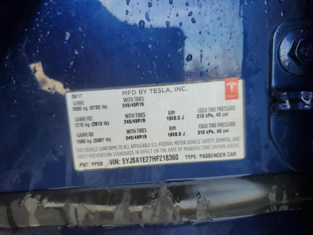 5YJSA1E27HF218360 Tesla MODEL S