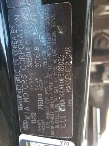 KNAFK4A60E5181025 KIA FORTE LX