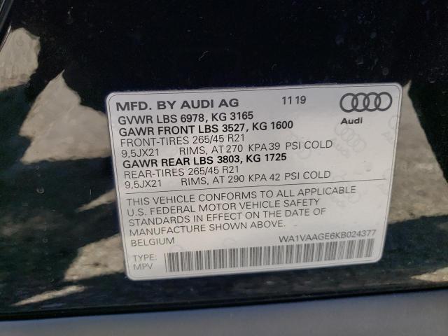 WA1VAAGE6KB024377 Audi E-tron Prestige