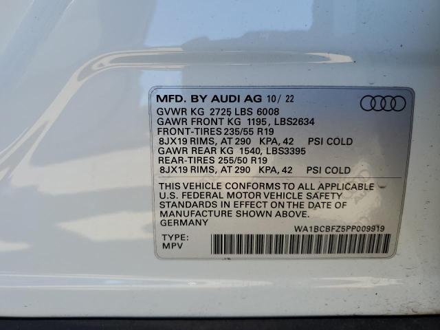 WA1BCBFZ5PP009919 Audi Q4 E-tron Premium Plus