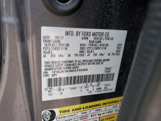 1FMJK1K58EEF03309 Ford Expedition El Limited