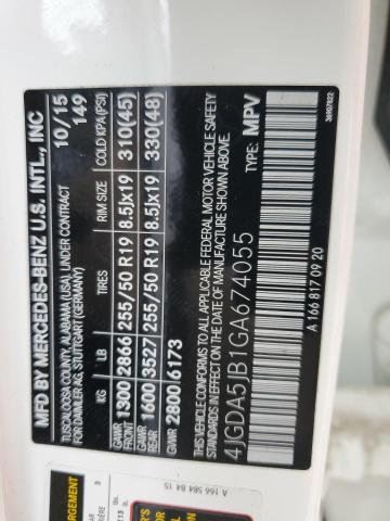 4JGDA5JB1GA674055 Mercedes-Benz GLE 350