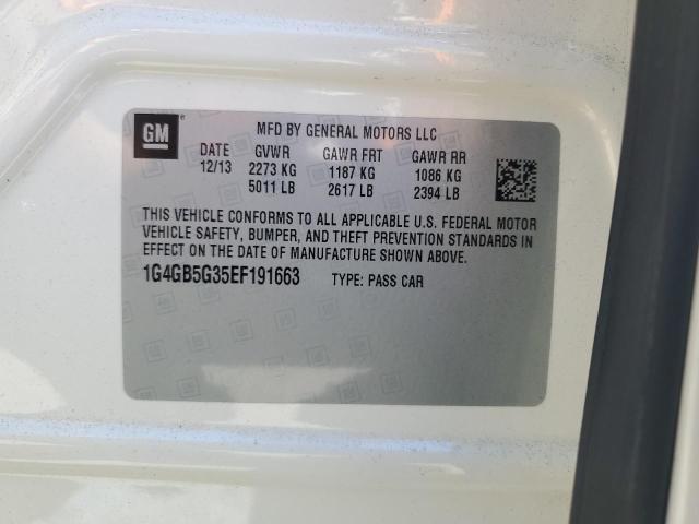 1G4GB5G35EF191663 Buick Lacrosse