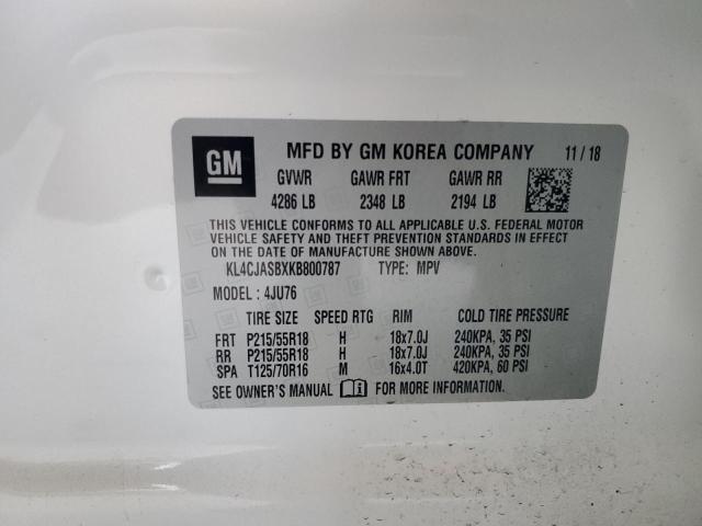 KL4CJASBXKB800787 Buick Encore Preferred