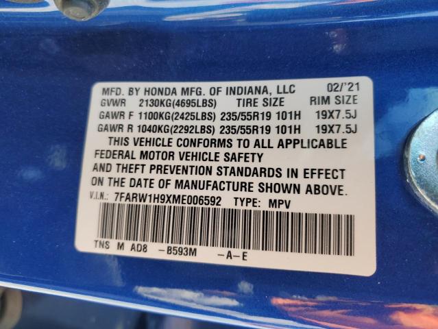 7FARW1H9XME006592 Honda Cr-v Touring