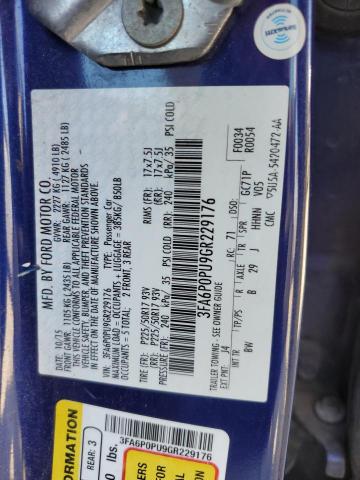 3FA6P0PU9GR229176 Ford Fusion Se Phev