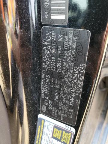 KNAFX4A82E5054182 KIA FORTE EX
