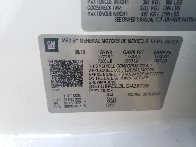 3GTU9FEL3LG428738 GMC Sierra K1500 Denali