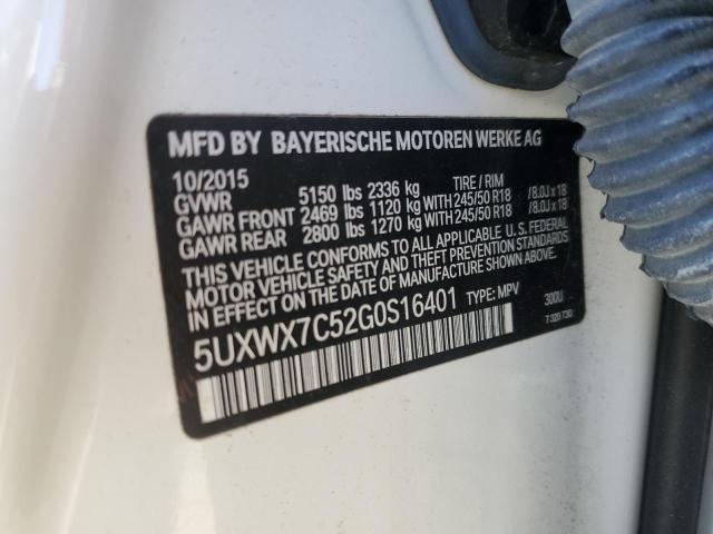 5UXWX7C52G0S16401 BMW X3 Xdrive35i