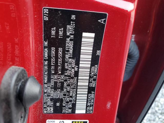 2T2HZMDA9LC250846 Lexus RX 350