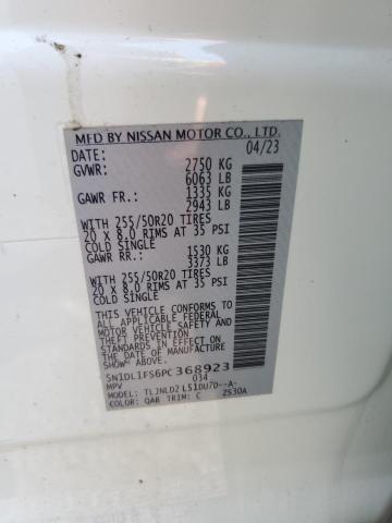 5N1DL1FS6PC368923 Infiniti QX60 LUXE