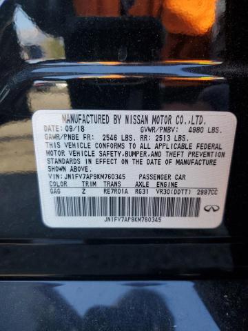 JN1FV7AP9KM760345 Infiniti Q50 Red Sport 400