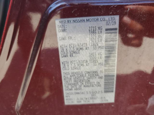 5N1DL0MN5KC556025 Infiniti QX60 LUXE