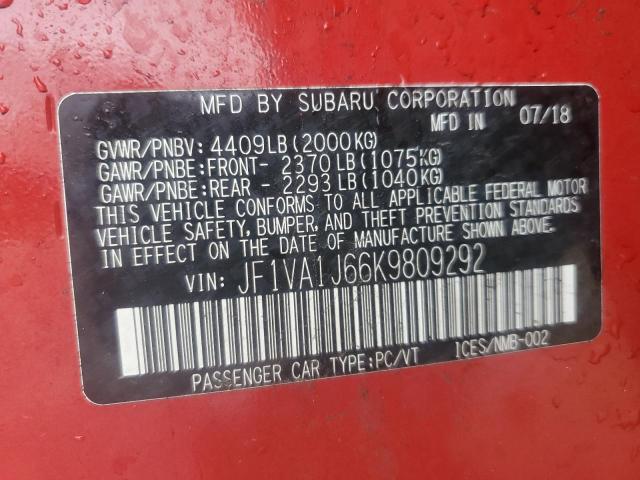 JF1VA1J66K9809292 Subaru Wrx Limited