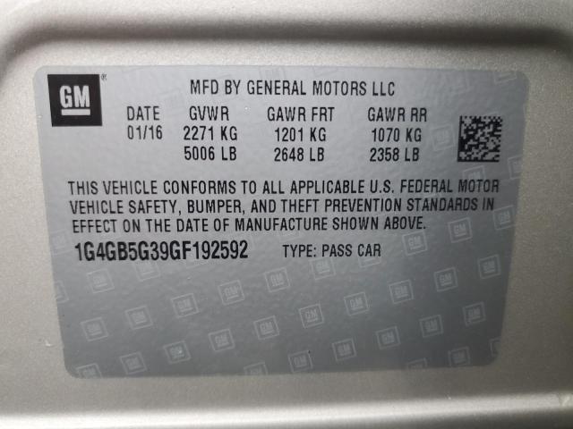 1G4GB5G39GF192592 Buick Lacrosse